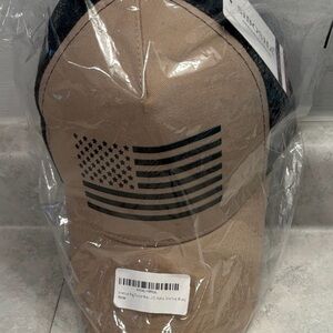 New Tan and Black American Flag Cap (A1)